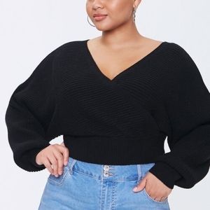 Plus Crop Sweater